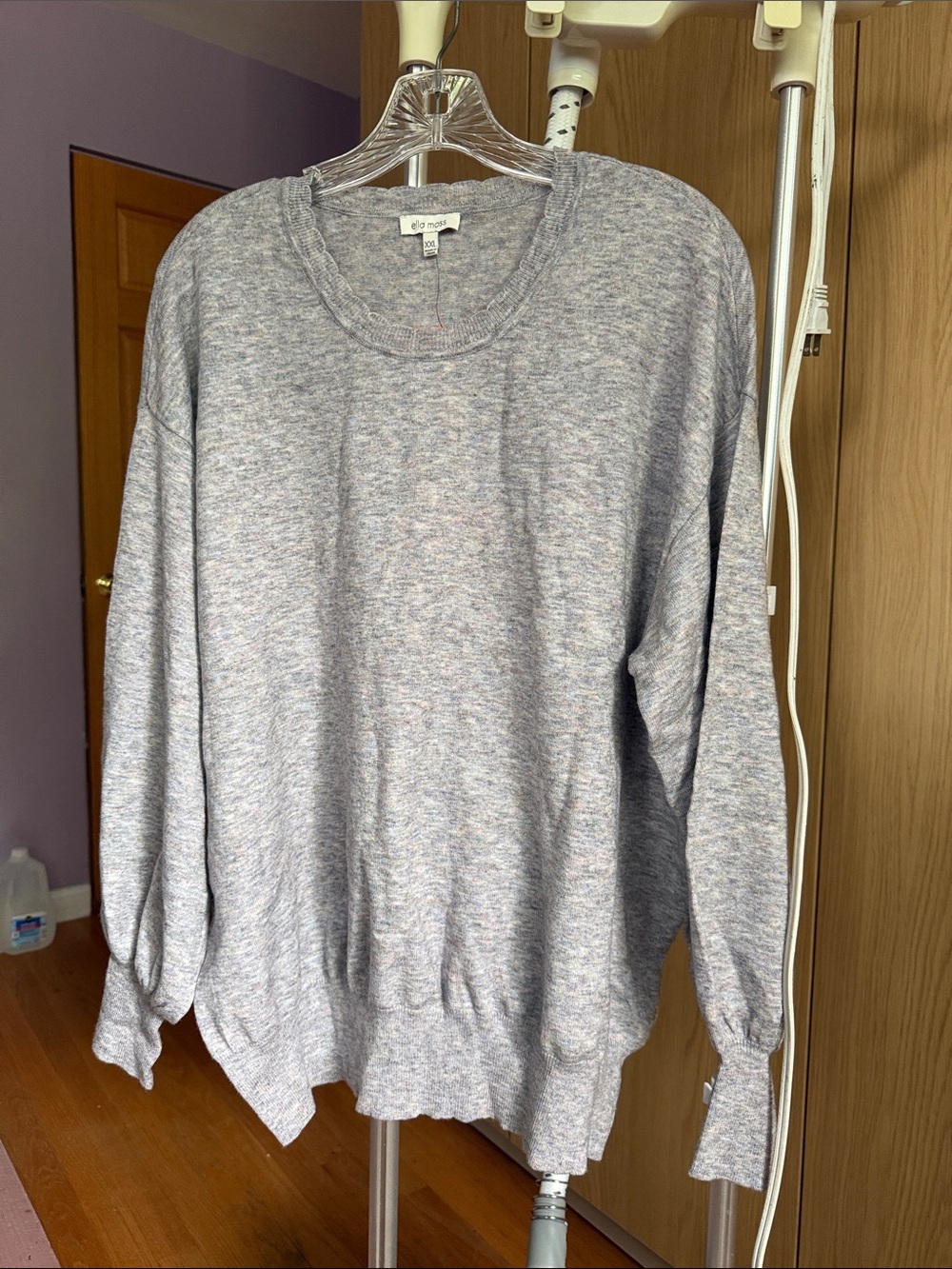 Ella Moss Heather Gray Crewneck Sweatshirt